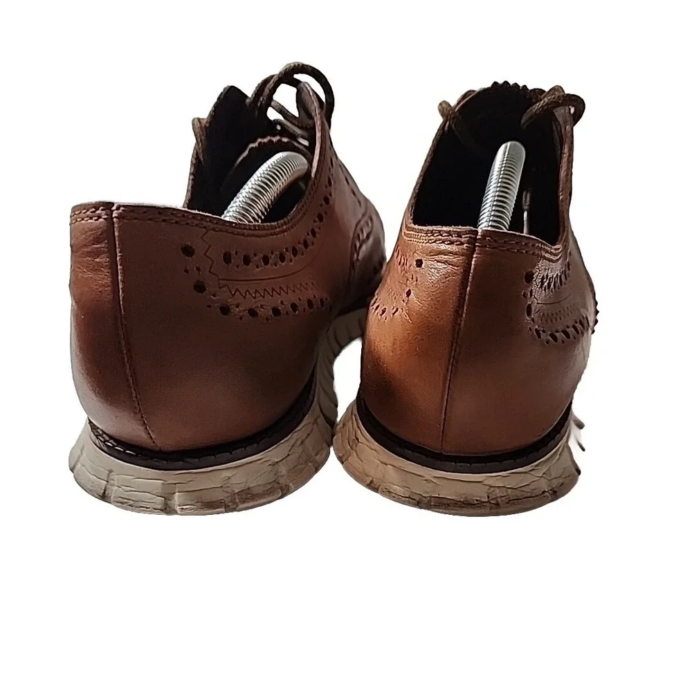 Cole Haan Brown Leather Wingtip Oxford Dress Shoes Mens 10.5